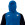 Camiseta Joma Atalanta entreno 2019 2020 - Chubasquero de entrenamineto Joma Atalanta 2019 2020 - azul y negro - frontal