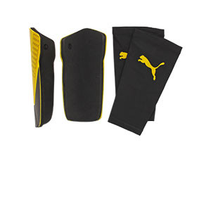 Puma ftblNXT Team sleeve - Espinilleras de fútbol Puma con mallas de sujeción - amarillas - trasera