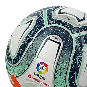 Balón Puma La Liga 2019 2020 Hybrid talla 4 - Balón de fútbol Puma de La Liga española LFP 2019 2020 talla 4 - blanco - detalle