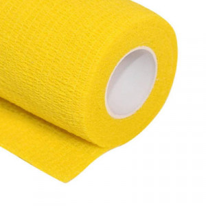 Uhlsport Tube It Tape 7,5 cm - Esparadrapo sujeta espinilleras Uhlsport 7,5 cm - amarillo - frontal