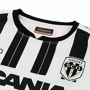 Camiseta Kappa Angers 1a 2018 2019 - Camiseta primera equipación Kappa Angers 2018 2019 - blanca y negra - detalle