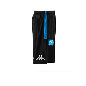 Short Kappa Nápoles entreno 2019 2020 - Pantalón corto entrenamiento Kappa Nápoles 2019 2020 - negro - lateral