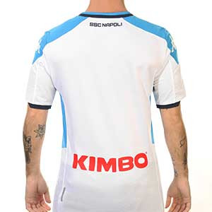 Camiseta Kappa Nápoles 3a 2019 2020 - Camiseta tercera equipación Kappa Nápoles 2019 2020 - blanca - trasera