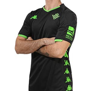 Camiseta Kappa 2a Real Betis Joaquín 2019 2020 - Camiseta Joaquín Sánchez segunda Real Betis Balompié 2019 2020 - negra - frontal