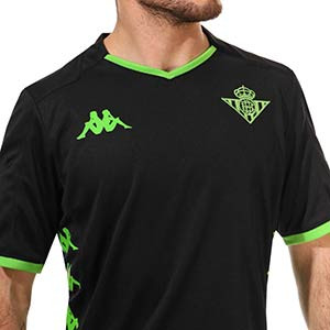 Camiseta Kappa 2a Real Betis 2019 2020 - Camiseta segunda equipación Real Betis Balompié 2019 2020 - negra - detalle