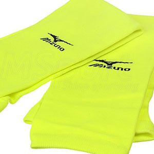 Manguitos Mizuno - Par de mangas compresivas anti-abrasión para porteros Mizuno - Amarillo flúor - frontal