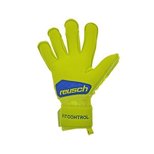 Reusch Fit Control S1 Evolution Jr - Guantes de portero para niño Reusch corte Evolution Cut - amarillos flúor - trasera