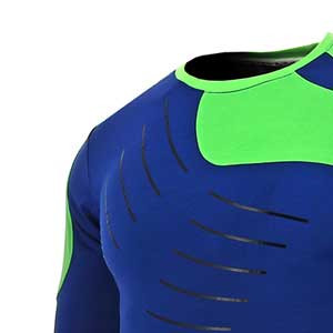 Camiseta de portero HO Soccer Secutor - Camiseta de portero HO Soccer con protecciones - Azul - detalle