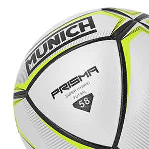 Balón Munich Prisma Indoor talla 58 cm - Balón de fútbol sala Munich talla 58 cm - blanco y amarillo - detalle