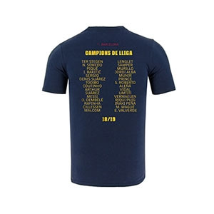 Camiseta Barça campeón liga - Camiseta Barça campeón liga 2019 - azul marino - trasera