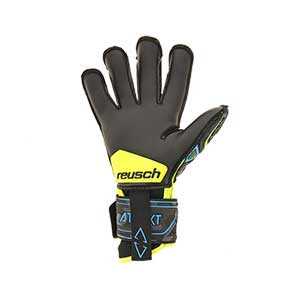 Reusch Attrakt R3 Evolution - Guantes de portero para césped artificial Reusch - negros y amarillos - trasera