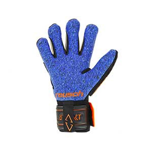 Reusch Attrakt G3 Fusion Evolution NC Ortho-Tec Guardian - Guantes de portero Reusch con protecciones extraíbles - negros y azules - trasera