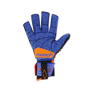 Reusch Attrakt G3 Fusion Goliator - Guantes de portero Reusch corte Dual Rolled Expanse Cut - negros y azules - trasera