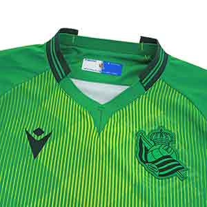 Camiseta Macron 2a Real Sociedad 2019 2020 - Camiseta Macron segunda equipación Real Sociedad 2019 2020 - verde - Detalle cuello