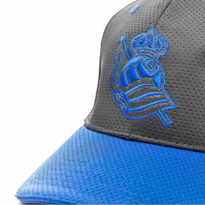 Gorra Macron Real Sociedad Custom - Gorra Macron Real Sociedad - gris y azul - frontal