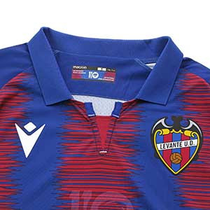 Camiseta Macron Levante UD 2019 2020 - Camiseta Macron primera equipación Levante UD 2019 2020 - azulgrana - detalle cuello