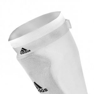 Sujeta medias adidas - Cintas sujeta medias talla única con velcro adidas (2 uds) - Blanco - detalle frontal