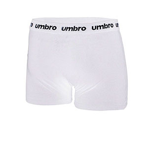 Calzoncillos boxer Umbro 2 pack - Pack de 2 calzoncillos boxer de fútbol Umbro - blancos - trasera