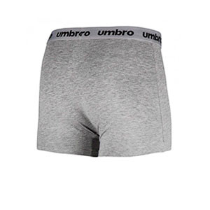 Calzoncillos boxer Umbro 2 pack - Pack de 2 calzoncillos boxer de fútbol Umbro - grises - trasera