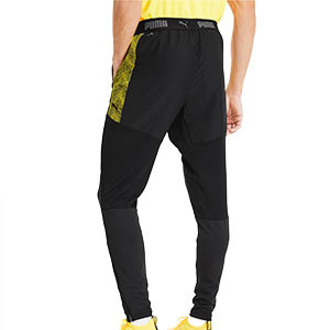 Pantalón Puma ftblNXT Pro - Pantalón largo de entrenamiento Puma - negro y amarillo - trasera