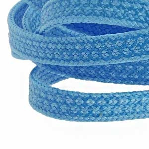 Cordones Goalies planos y finos - 125 cm largo x 6 mm ancho - Azul Celste - detalle