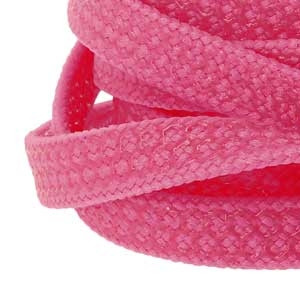 Cordones Goalies planos y finos - 125 cm largo x 6 mm ancho - Rosa Neón - detalle