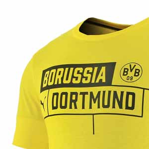 Camiseta algodón Borussia Dortmund 17/18 - Camiseta paseo Borussia Dortmund 2017 - 2018 - Amarillo - frontal