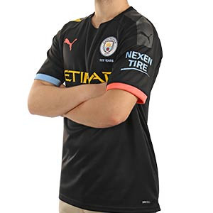 Camiseta Puma Sterling 2a Manchester City 2019 2020 - Camiseta Sterling Puma segunda equipación M. City 2019 2020 - negra - trasera