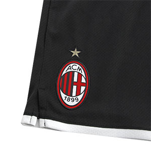 Short Puma 3a Milan 2019 2020 - Pantalón corto tercera equipación Puma AC Milan 2019 2020 - negro - detalle escudo