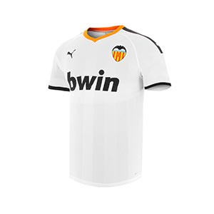 Camiseta Puma Valencia Rodrigo 2019 2020 - Camiseta Rodrigo Moreno Puma primera equipación Valencia 2019 2020 - blanca - frontal