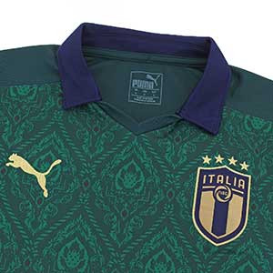 Camiseta Puma 3a Italia 2019 2020 - Camiseta Puma 3a equipación Italia 2019 2020 - verde oscuro - detalle cuello