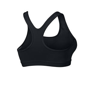 Sujetador deportivo Nike Classic con relleno - Top deportivo Nike de mujer con relleno para fútbol - negro - trasera