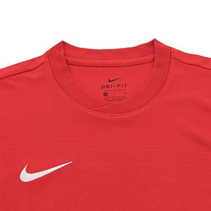 Camiseta Nike Park IV mujer - Camiseta de manga corta de mujer Nike Park IV - roja - detalle cuello