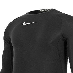 Camiseta compresiva manga larga Nike Pro - Camiseta interior compresiva Nike - Negro - detalle