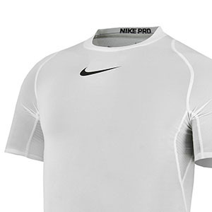 Camiseta compresiva Nike Pro - Camiseta interior compresiva de manga corta Nike - Blanco - frontal