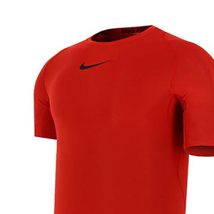 Camiseta compresiva Nike Pro - Camiseta interior compresiva de manga corta Nike - Rojo - frontal