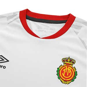 Camiseta Umbro 2a Mallorca 2019 2020 - Camiseta Umbro segunda equipación Mallorca 2019 2020 sin espónsor - blanca - detalle cuello