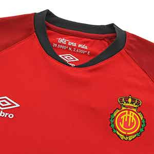 Camiseta Umbro Mallorca 2019 2020 - Camiseta Umbro primera equipación Mallorca 2019 2020 sin espónsor - roja - detalle cuello