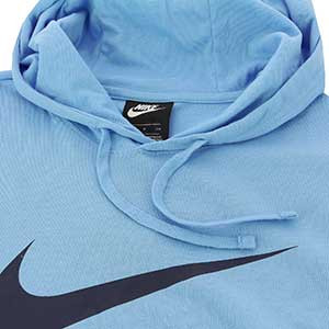 Sudadera Nike M. City Hoodie Club Crew - Sudadera con capucha Manchester City 2018 2019 - azul celeste - Detalle cuello