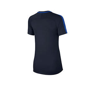 Camiseta Nike mujer Dry Academy 18 - Camiseta de mujer de entrenamiento de manga corta Nike - azul marino - trasera