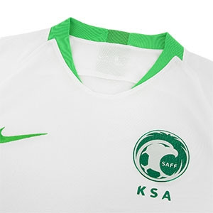 Camiseta Nike Arabia Saudi 2018 Stadium - Camiseta oficial primera equipación selección Arabia Saudi 2018 - blanca - detallle