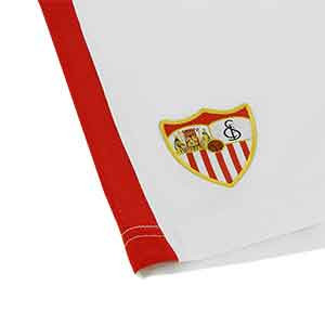 Short Nike 1a Sevilla Stadium 2018 2019 - Pantalón corto Nike primera equipación Sevilla Stadium 2018 - 2019 blanco - detalle escudo