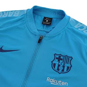 Nike Barcelona chándal 2018 2019 Squad - Chándal Nike del FC Barcelona 2018 - 2019 - azul - detalle cuello