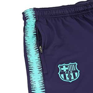 Pantalón Nike Barcelona entreno 18 2019 Squad - Pantalón ajustado de entrenamiento del FC Barcelona 2018 - 2019 - morado / azul - detalle