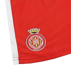 Short Umbro Girona 2018 2019 - Pantalón cortro primera equipación Umbro Girona FC 2018 2019 - rojo - detalle escudo