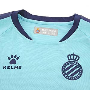 Camiseta Kelme entreno Espanyol 2019 2020 - Camiseta de entrenamiento Kelme Espanyol 2019 2020 - azul celeste - detalle cuello