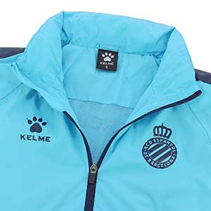 Chubasquero Kelme entreno Espanyol 2019 2020 - Chubasquero de entrenamiento Kelme Espanyol 2019 2020 - azul celeste - detalle cuello