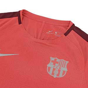 Camiseta Nike Barcelona pre-match UCL 2018 2019 - Camiseta pre-match Nike FC Barcelona Champions 2018 2019 - rosa - detalle cuello