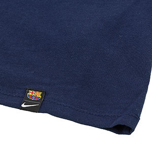 Camiseta algodón Nike Barcelona Travel - Camiseta de algodón Nike FC Barcelona - azul marino - detalle equipo