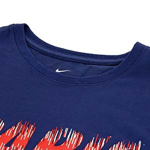 Camiseta de algodón Nike PSG Preseason - Camiseta de algodón Nike PSG 2018 - 2019 - azul marino - detalle cuello